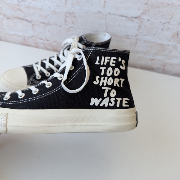 XING WEI| Shoes - White High-Top Sneakers with Gray Lining